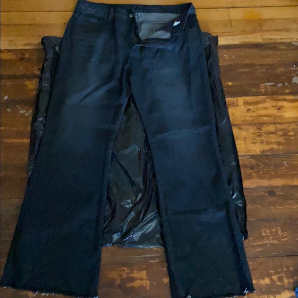 Black and blue jeans